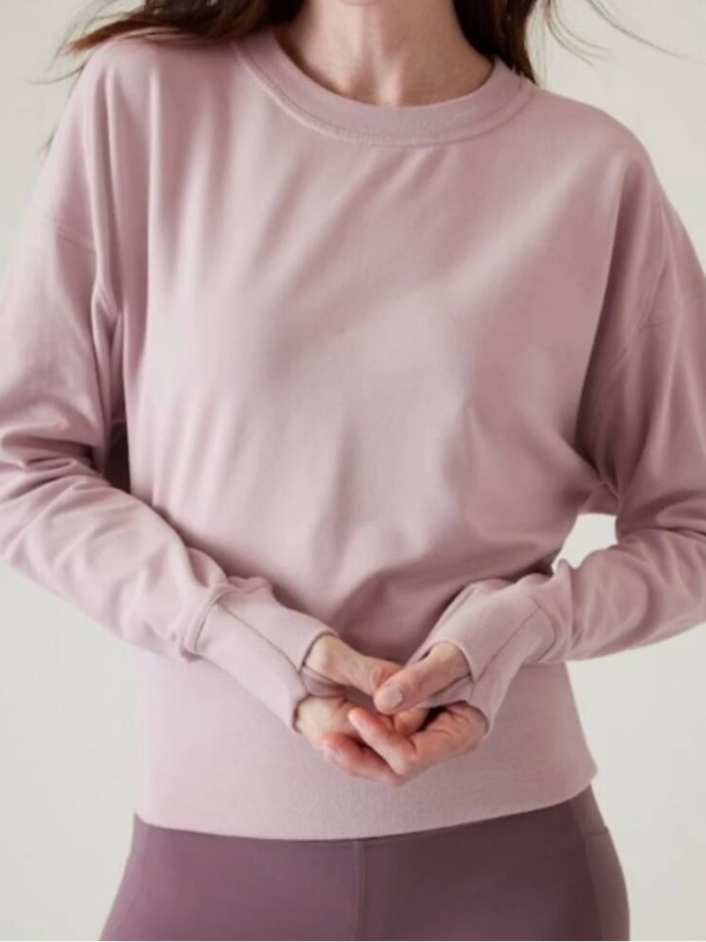 Athleta Retroterry Cropped Sweatshirt new without tags size small